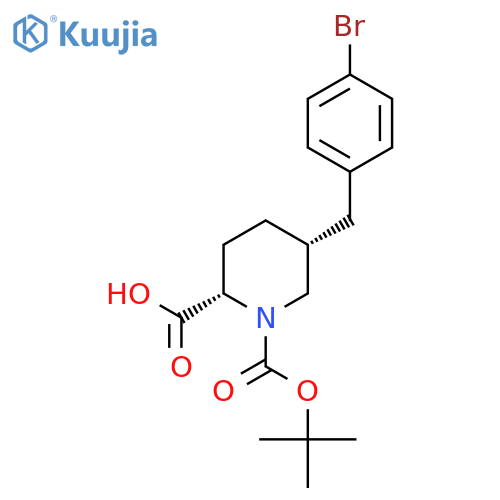 (5r)-1-Boc-5-(4-bromo-benzyl)-l-pipecolinic acid structure