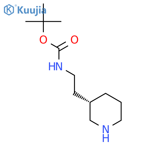 tert-butyl N-{2-[(3S)-piperidin-3-yl]ethyl}carbamate structure