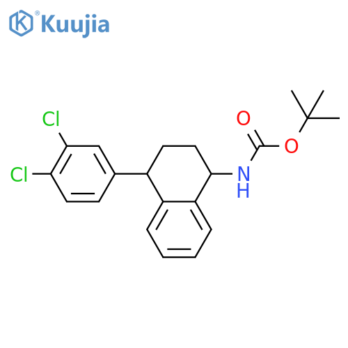 trans-4-(3,4-Dichlorophenyl)-1,2,3,4-tetrahydro-N-boc-1-naphthalenamine structure