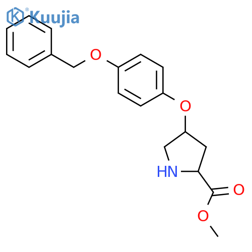 Methyl (2S,4S)-4-[4-(benzyloxy)phenoxy]-2-pyrrolidinecarboxylate structure