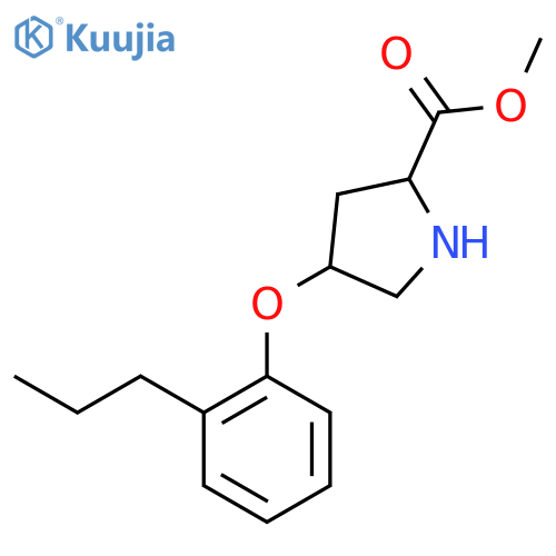 Methyl (2S,4S)-4-(2-propylphenoxy)-2-pyrrolidinecarboxylate structure