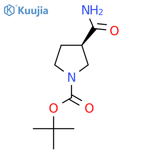 tert-butyl (3R)-3-carbamoylpyrrolidine-1-carboxylate structure