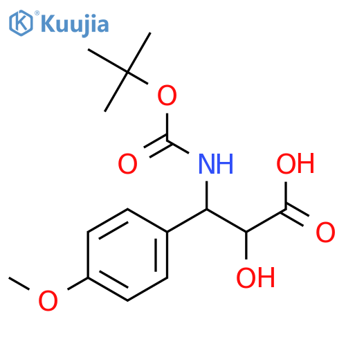 (2R,3R)-3-((tert-Butoxycarbonyl)amino)-2-hydroxy-3-(4-methoxyphenyl)propanoic acid structure
