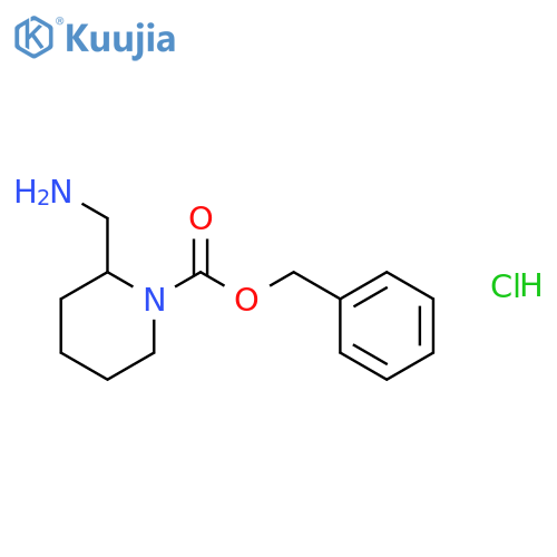 (R)-Benzyl 2-(aminomethyl)piperidine-1-carboxylate hydrochloride structure