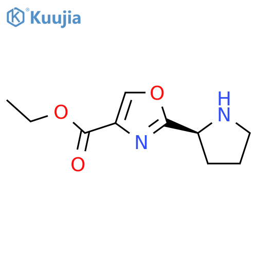 ethyl 2-[(2S)-pyrrolidin-2-yl]-1,3-oxazole-4-carboxylate structure