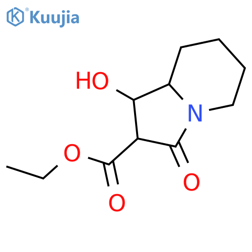 1-Hydroxy-3-oxo-octahydro-indolizine-2-carboxylic acid ethyl ester structure