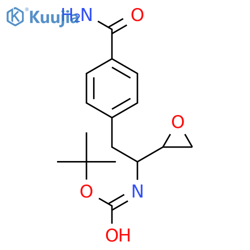 erythro-N-Boc-L-4-carbamoylphenylalanine epoxide structure