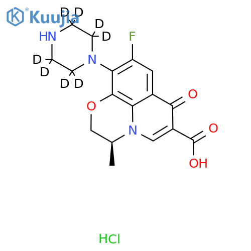 Desmethyl Levofloxacin-d8 Hydrochloride structure