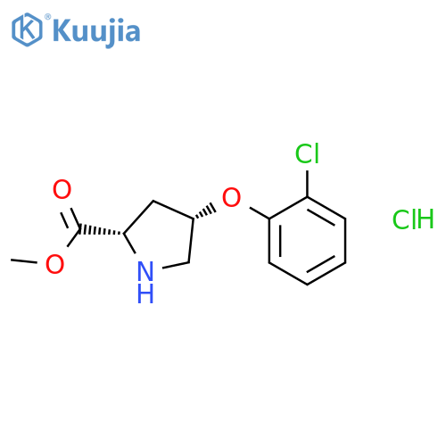 Methyl (2S,4S)-4-(2-Chlorophenoxy)-2-pyrrolidinecarboxylate structure
