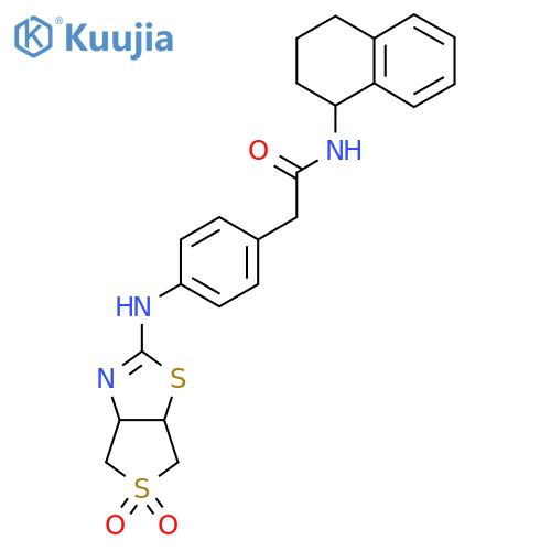 2-4-({5,5-dioxo-3aH,4H,6H,6aH-5lambda6-thieno3,4-d1,3thiazol-2-yl}amino)phenyl-N-(1,2,3,4-tetrahydronaphthalen-1-yl)acetamide structure