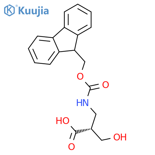(R)-3-((((9H-Fluoren-9-yl)methoxy)carbonyl)amino)-2-(hydroxymethyl)propanoic acid structure