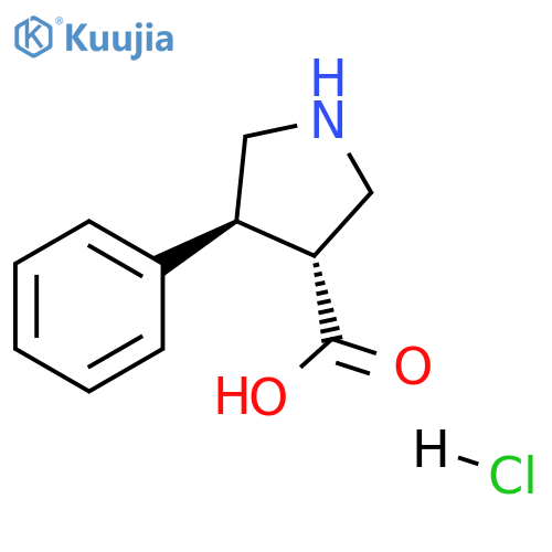 trans-4-Phenylpyrrolidine-3-carboxylic Acid Hydrochloride structure