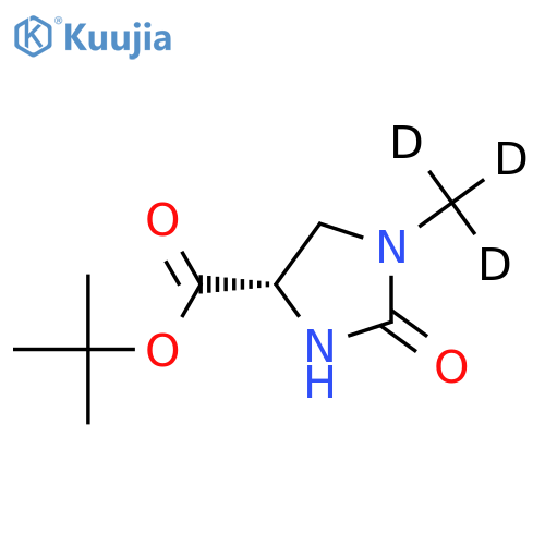 (4S)-1-(Methyl-d3)-2-oxo-4-imidazolidinecarboxylic Acid, tert-Butyl Ester structure