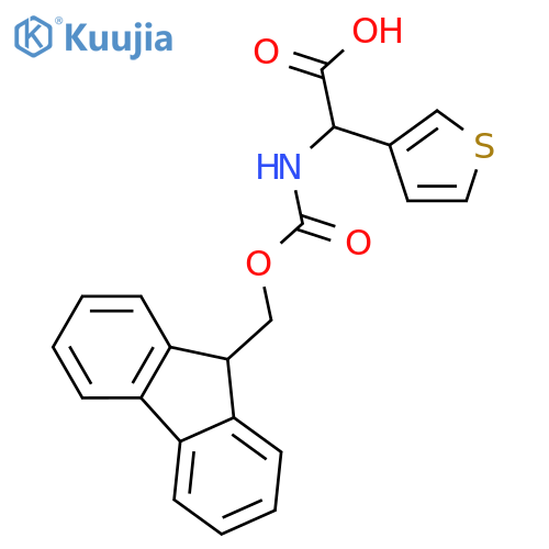 (2S)-2-(9H-fluoren-9-ylmethoxycarbonylamino)-2-(3-thienyl)acetic acid structure