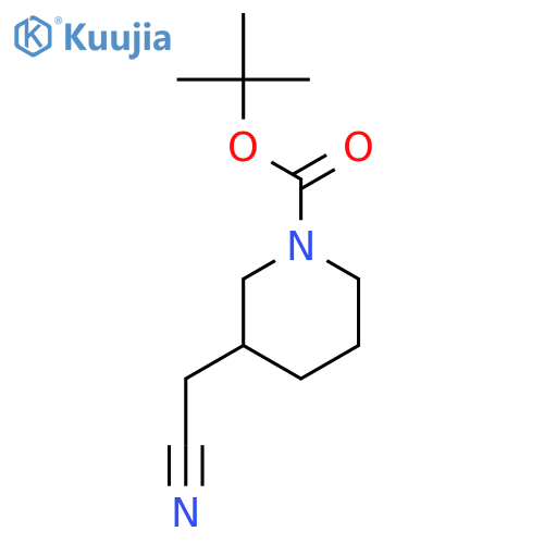 tert-butyl (3S)-3-(cyanomethyl)piperidine-1-carboxylate structure