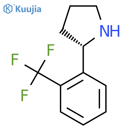 (2S)-2-[2-(trifluoromethyl)phenyl]pyrrolidine structure