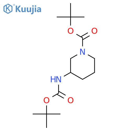 Tert-butyl 3-((tert-butoxycarbonyl)amino)piperidine-1-carboxylate structure
