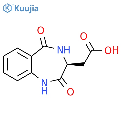 2-(3S)-2,5-dioxo-2,3,4,5-tetrahydro-1H-1,4-benzodiazepin-3-ylacetic acid structure