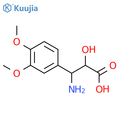 (2R,3R)-3-Amino-3-(3,4-dimethoxyphenyl)-2-hydroxypropanoic acid structure
