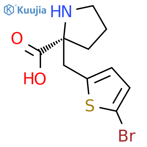 (S)-alpha-(5-bromo-2-thiophenylmethyl)-proline-HCl structure