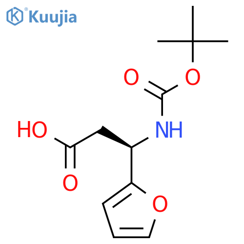 Boc-(R)-3-amino-3-(2-furyl)-propionic Acid structure