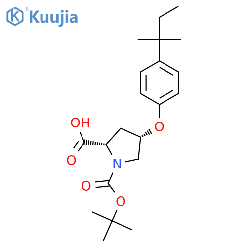 (2S,4S)-1-(tert-Butoxycarbonyl)-4-4-(tert-pentyl)phenoxy-2-pyrrolidinecarboxylic Acid structure