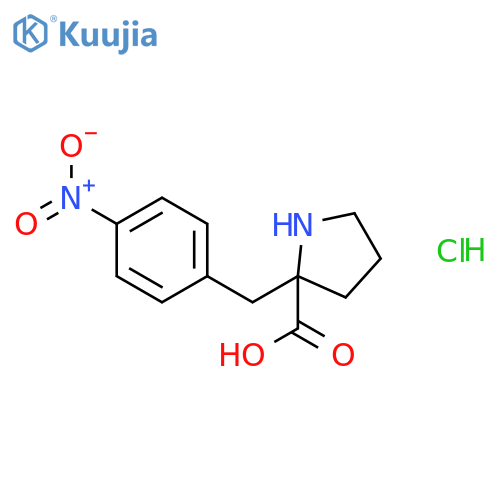 (R)-2-(4-Nitrobenzyl)pyrrolidine-2-carboxylic acid hydrochloride structure