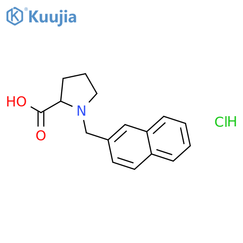 (R)-1-(Naphthalen-2-ylmethyl)pyrrolidine-2-carboxylic acid hydrochloride structure