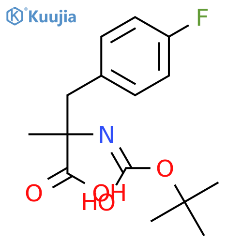 Boc-alpha-methyl-L-4-Fluorophenylalanine structure