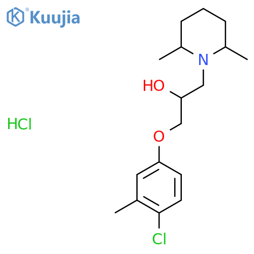 1-(4-CHLORO-3-METHYLPHENOXY)-3-(2,6-DIMETHYLPIPERIDIN-1-YL)PROPAN-2-OL HYDROCHLORIDE structure