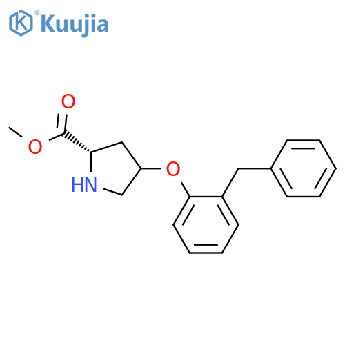 Methyl (2S,4S)-4-(2-benzylphenoxy)-2-pyrrolidinecarboxylate structure