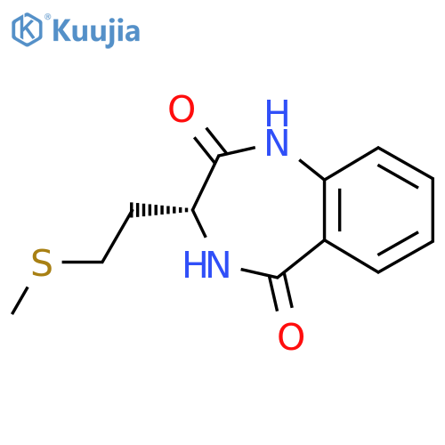 (3R)-3-2-(Methylthio)ethyl-3,4-dihydro-1H-1,4-benzodiazepine-2,5-dione structure