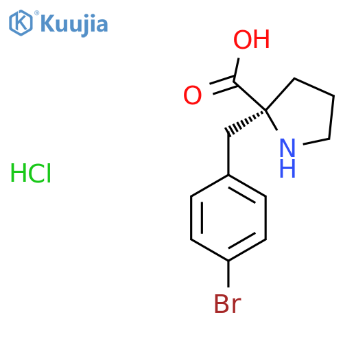 (S)-2-(4-Bromobenzyl)pyrrolidine-2-carboxylic acid hydrochloride structure