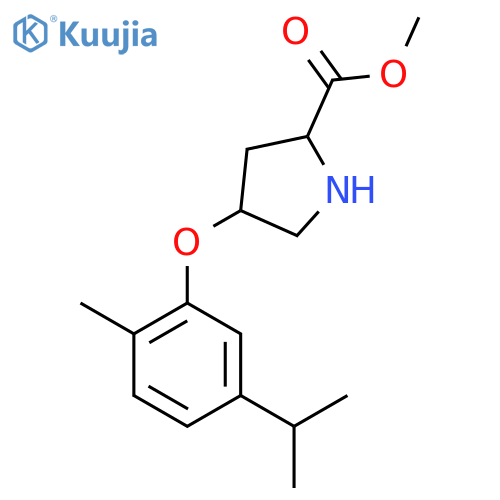 Methyl (2S,4S)-4-(5-isopropyl-2-methylphenoxy)-2-pyrrolidinecarboxylate structure