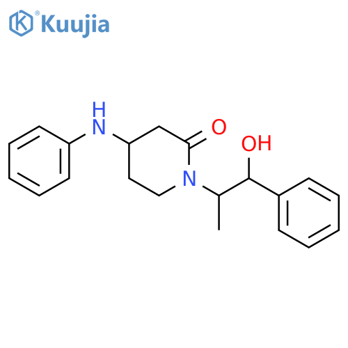 1-(2-Hydroxy-1-methyl-2-phenyl-ethyl)-4-phenylamino-piperidin-2-one structure