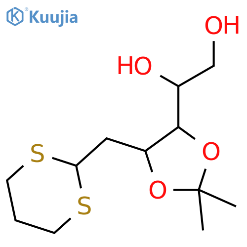 2-Deoxy-3,4-O-isopropylidene-D-arabino-hexose Propylene Dithioacetal structure