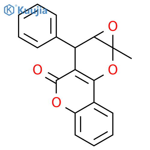 rac-2-Methyl-2,3-epoxy-4-phenyl-4H-pyrano3,2-cbenzopyran-5-one structure