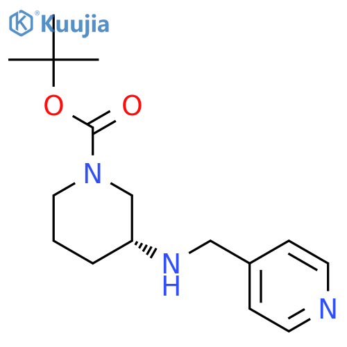 (R)-tert-butyl 3-((pyridin-4-ylmethyl)amino)piperidine-1-carboxylate structure