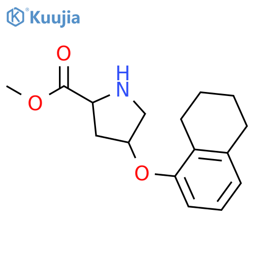 Methyl (2S,4S)-4-(5,6,7,8-tetrahydro-1-naphthalenyloxy)-2-pyrrolidinecarboxylate structure