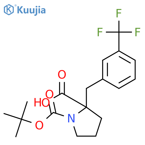 (S)-1-(tert-Butoxycarbonyl)-2-(3-(trifluoromethyl)-benzyl)pyrrolidine-2-carboxylic acid structure