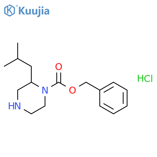 (R)-Benzyl 2-isobutylpiperazine-1-carboxylate hydrochloride structure