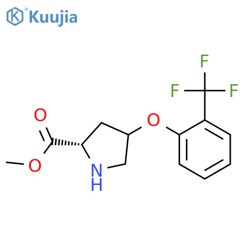 Methyl (2S,4S)-4-[2-(trifluoromethyl)phenoxy]-2-pyrrolidinecarboxylate structure