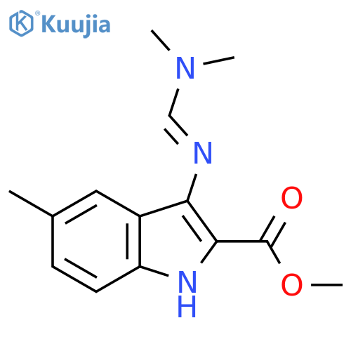Methyl 3-{(1E)-(dimethylamino)methyleneamino}-5-methyl-1H-indole-2-carboxylate structure