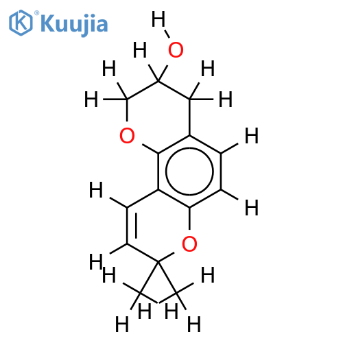 3,4-dihydro-8,8-dimethyl-2H,8H-benzo[1,2-b:3,4-b?]dipyran-3-ol structure