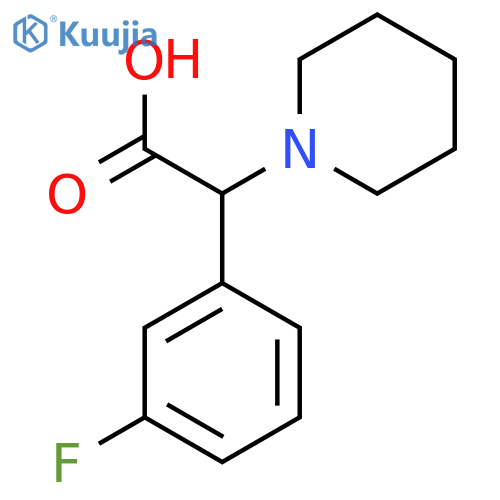 2-(3-Fluorophenyl)-2-(piperidin-1-yl)acetic acid structure