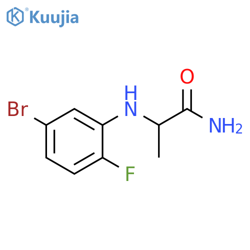 2-(5-Bromo-2-fluorophenyl)aminopropanamide structure