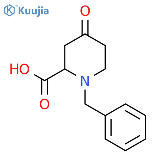 1-Benzyl-4-oxopiperidine-2-carboxylic acid structure