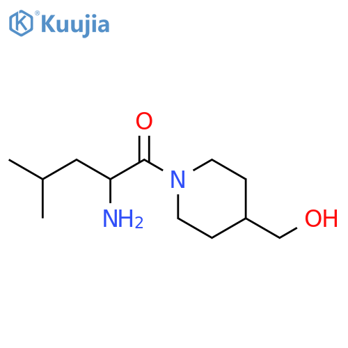 2-Amino-1-4-(hydroxymethyl)piperidin-1-yl-4-methylpentan-1-one structure