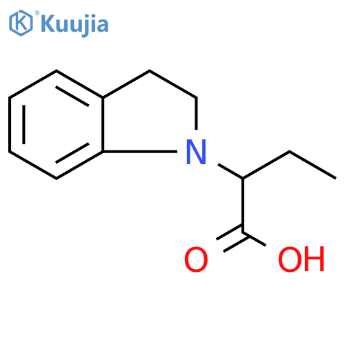 1H-Indole-1-acetic acid, α-ethyl-2,3-dihydro- structure