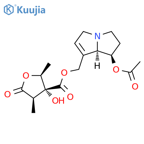 L-Arabinonic acid,2,5-dideoxy-2-methyl-3-C-[[[(1R,7aR)-1-(acetyloxy)-2,3,5,7a-tetrahydro-1H-pyrrolizin-7-yl]methoxy]carbonyl]-,g-lactone (9CI) structure